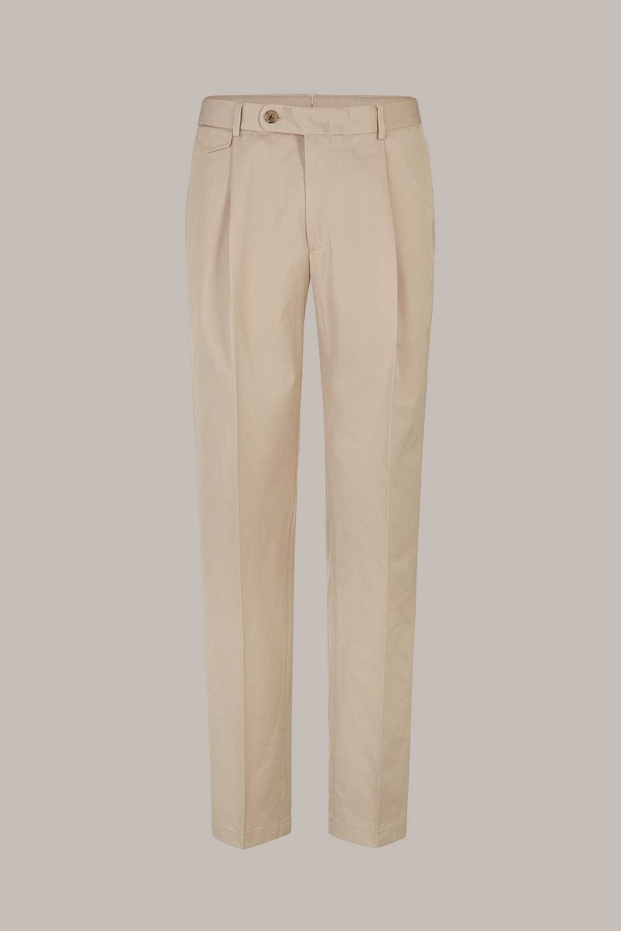 Windsor Baumwollmix-Baukasten-Hose Silvi Mit Bundfalte In Beige Hosen & Jeans