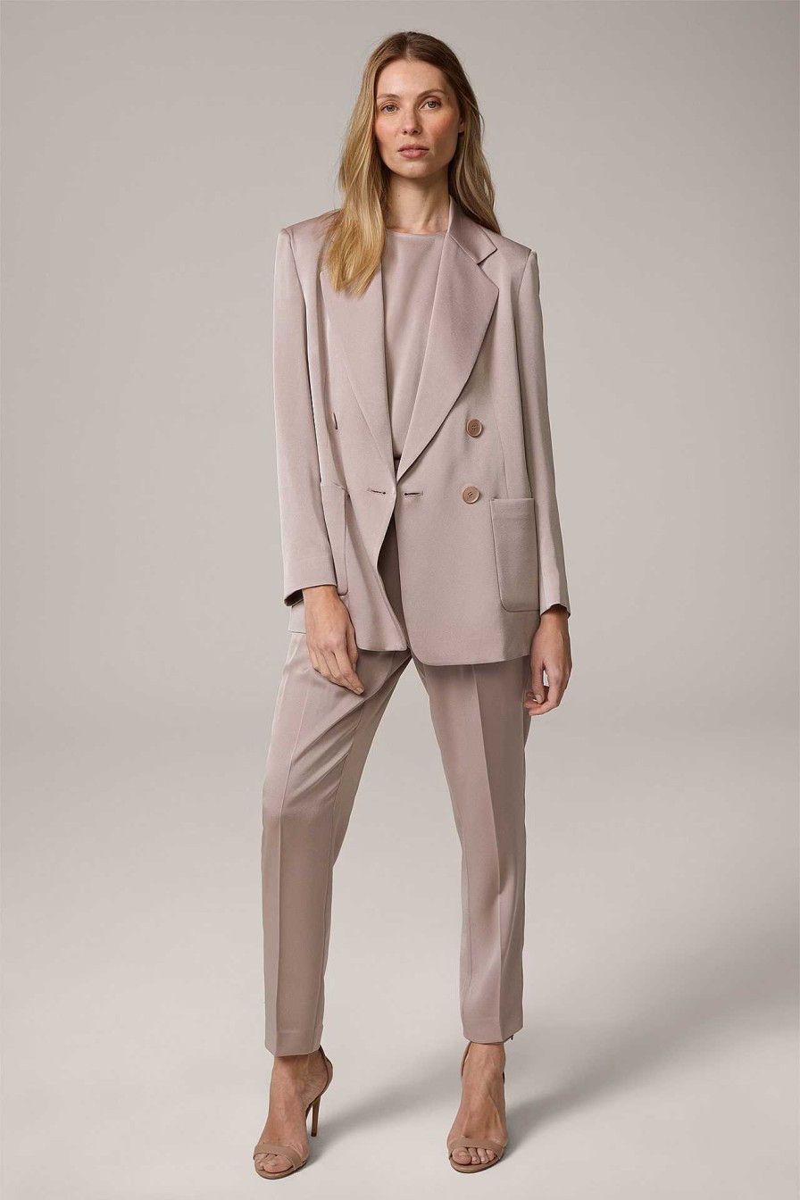 Windsor Cr Pe-Doppelreiher-Blazer In Taupe Blazer