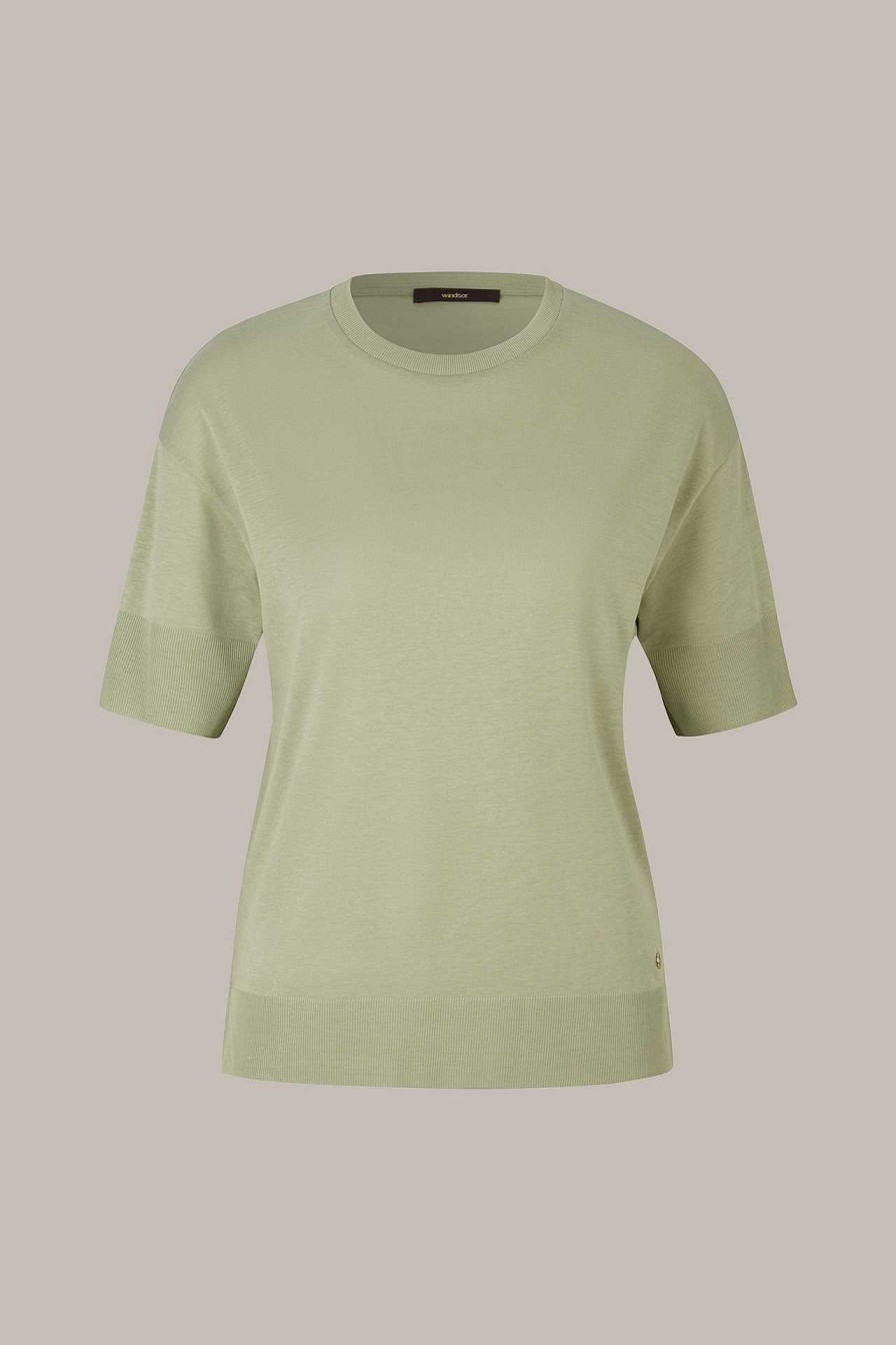 Windsor Tencel-Baumwoll T-Shirt In Hellgr N T-Shirts & Sweatshirts