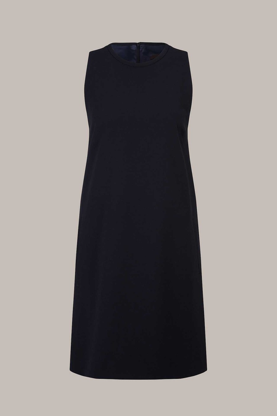 Windsor Cr Pe-Kleid In A-Linie In Navy Kleider & Overalls