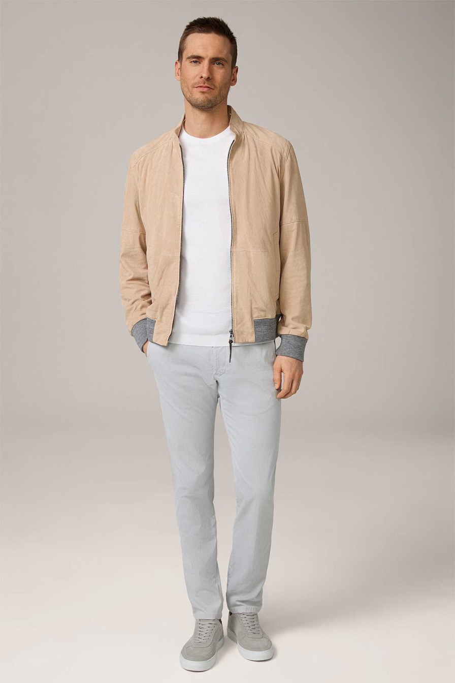 Windsor Ziegenvelours-Leder-Blouson Borello In Hell Beige Lederjacken & Shirtjackets