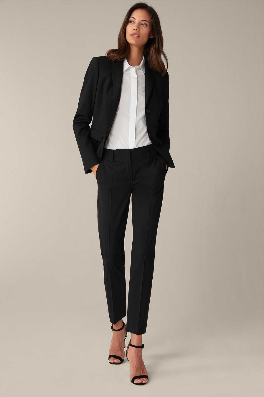 Windsor Schurwoll-Stretch-Blazer In Schwarz Blazer