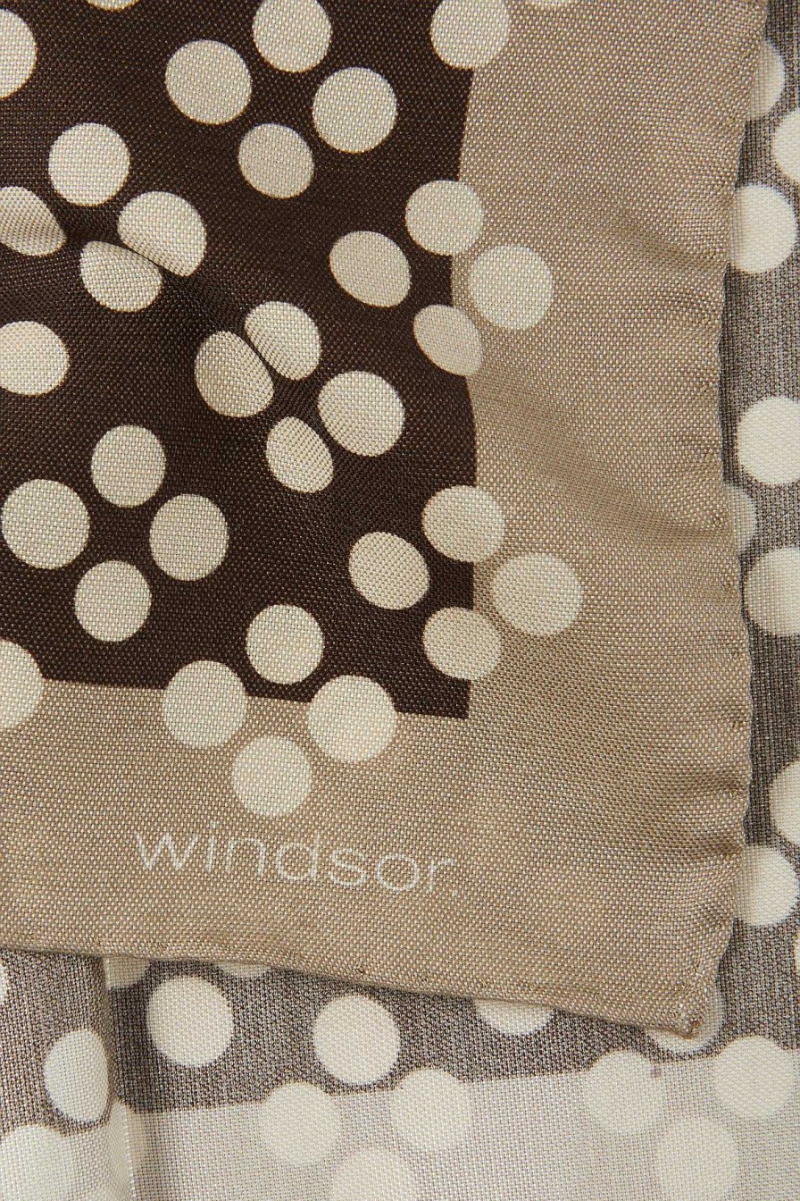 Windsor Einstecktuch Mit Seide In Dunkelbraun-Creme-Beige Gemustert Krawatten & Einsteckt Cher