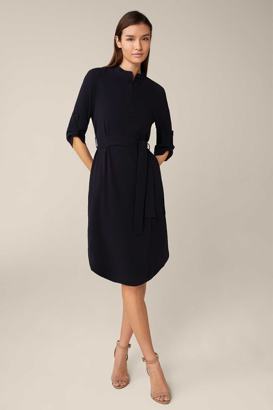 Windsor Cr Pe-Hemdblusen-Kleid In Navy Kleider & Overalls