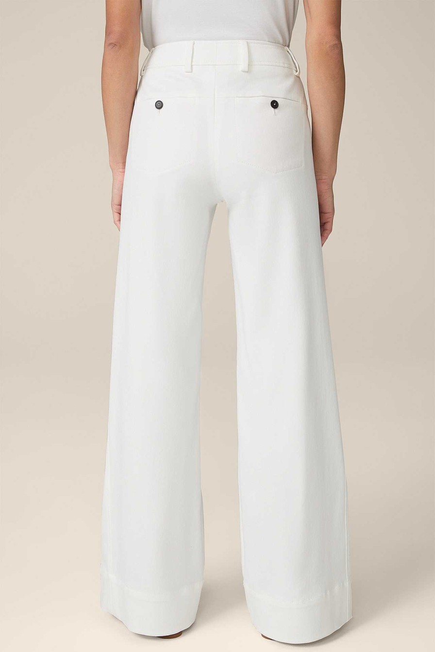 Windsor Gabardine-Palazzo-Hose In Ecru Hosen & Jeans