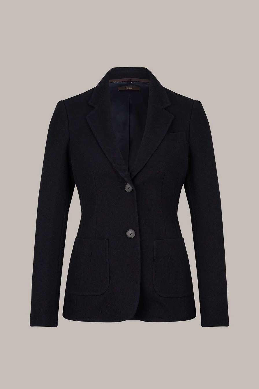 Windsor Piqu -Jersey-Blazer In Navy Blazer