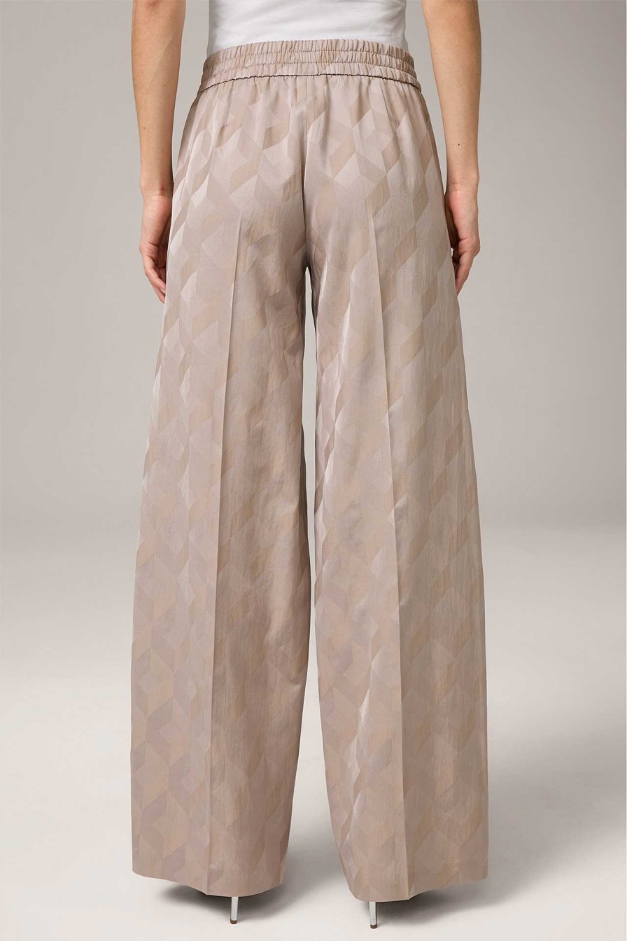 Windsor Jacquard-Palazzo-Hose In Taupe Hosen & Jeans