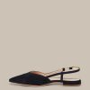 Windsor Slingback Aus Veloursleder By Un Tzer In Navy Schuhe