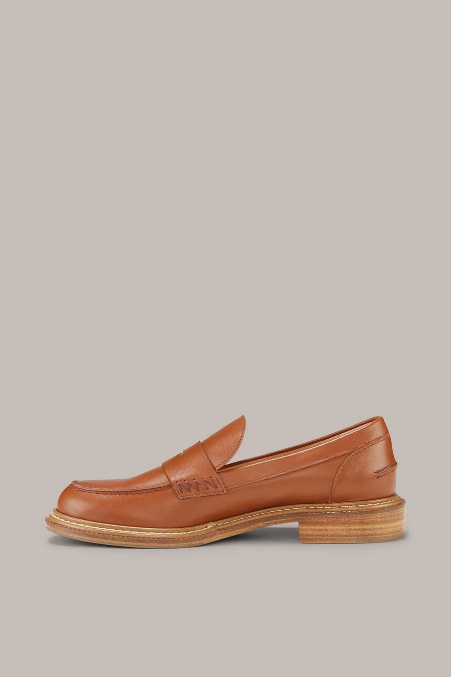 Windsor Loafer Aus Kalbnappaleder By Un Tzer In Cognac Schuhe