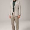 Windsor Leinenmix-Sakko Camicia Mit Wolle Und Seide In Meliert Beige Sakkos