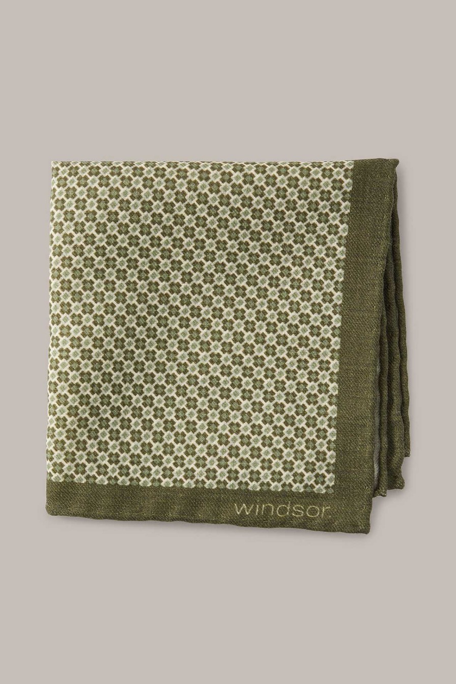 Windsor Einstecktuch Aus Schurwolle In Beige Mit Gr Nen Kreuzen Krawatten & Einsteckt Cher