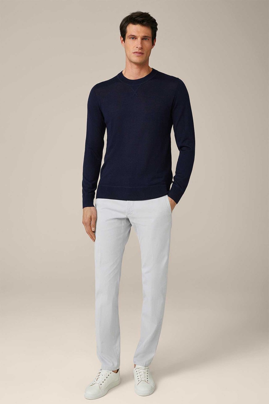 Windsor Strick-Pullover Nando Mit Seide Und Cashmere In Navy Strick