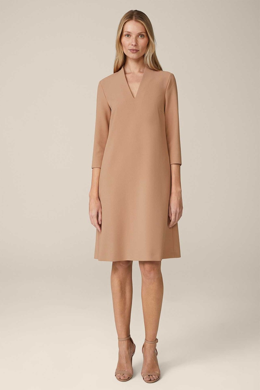 Windsor Cr Pe-Shift-Kleid In Camel Kleider & Overalls