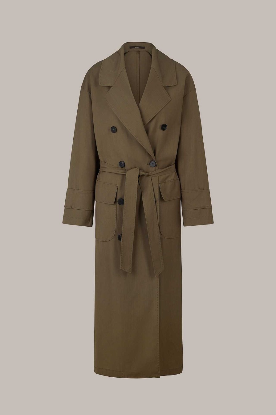 Windsor Schurwoll-Trenchcoat In Oliv Jacken & M Ntel