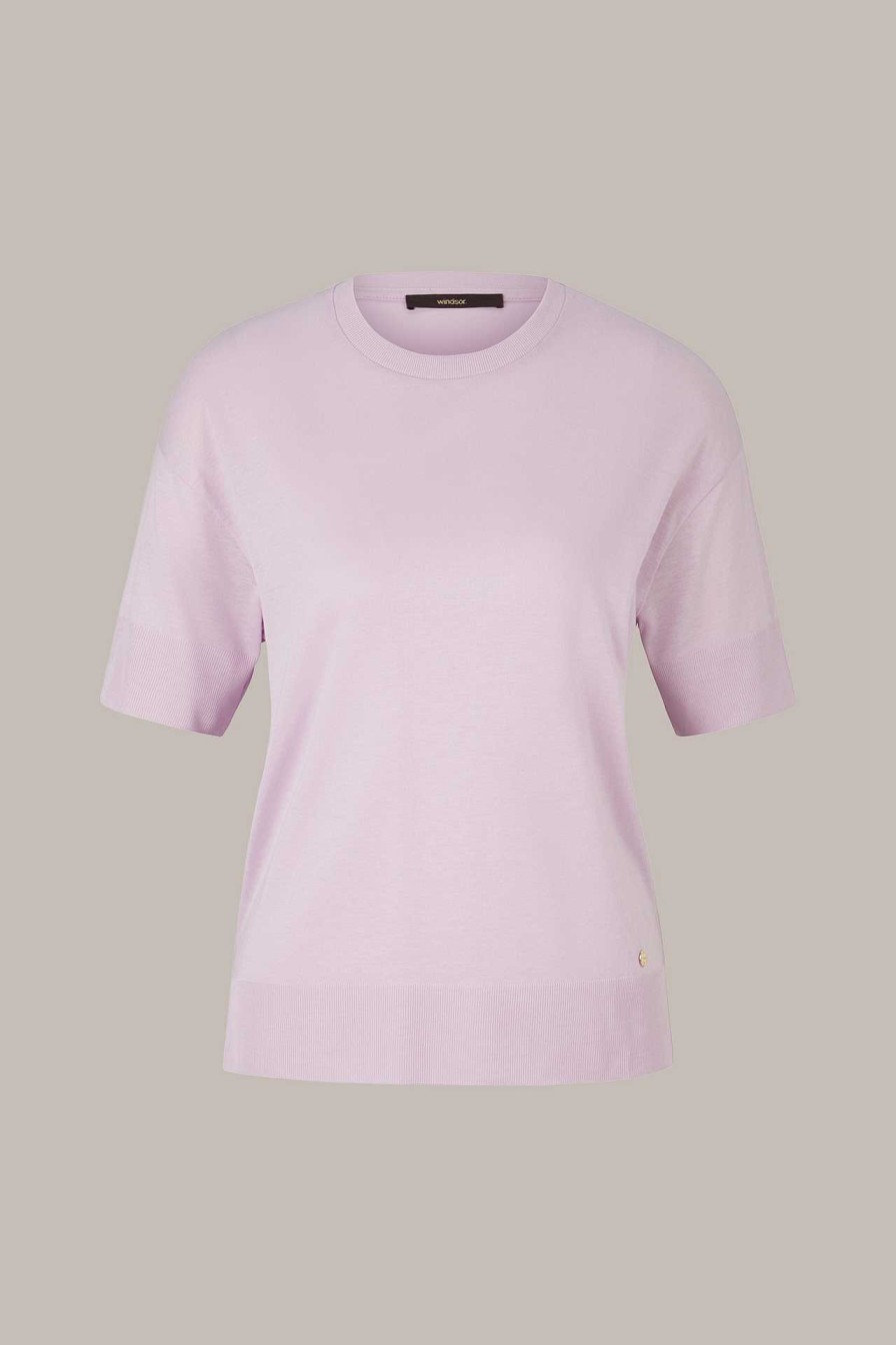 Windsor Tencel-Baumwoll T-Shirt In Flieder T-Shirts & Sweatshirts