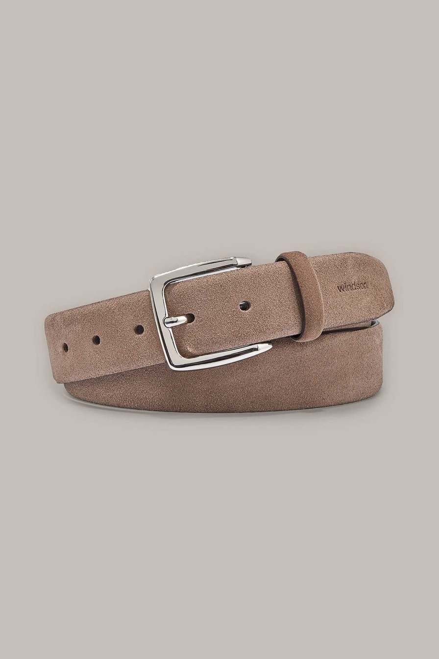 Windsor Veloursleder-G Rtel In Taupe G Rtel