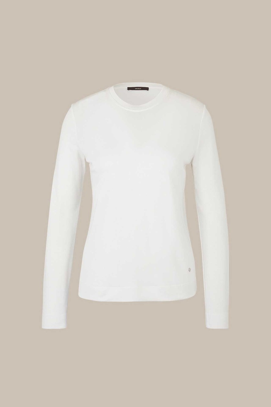 Windsor Jersey-Langarm-Shirt Aus Tencel In Ecru T-Shirts & Sweatshirts