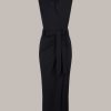 Windsor Schurwoll-Etui-Kleid In Midi-L Nge In Navy Kleider & Overalls