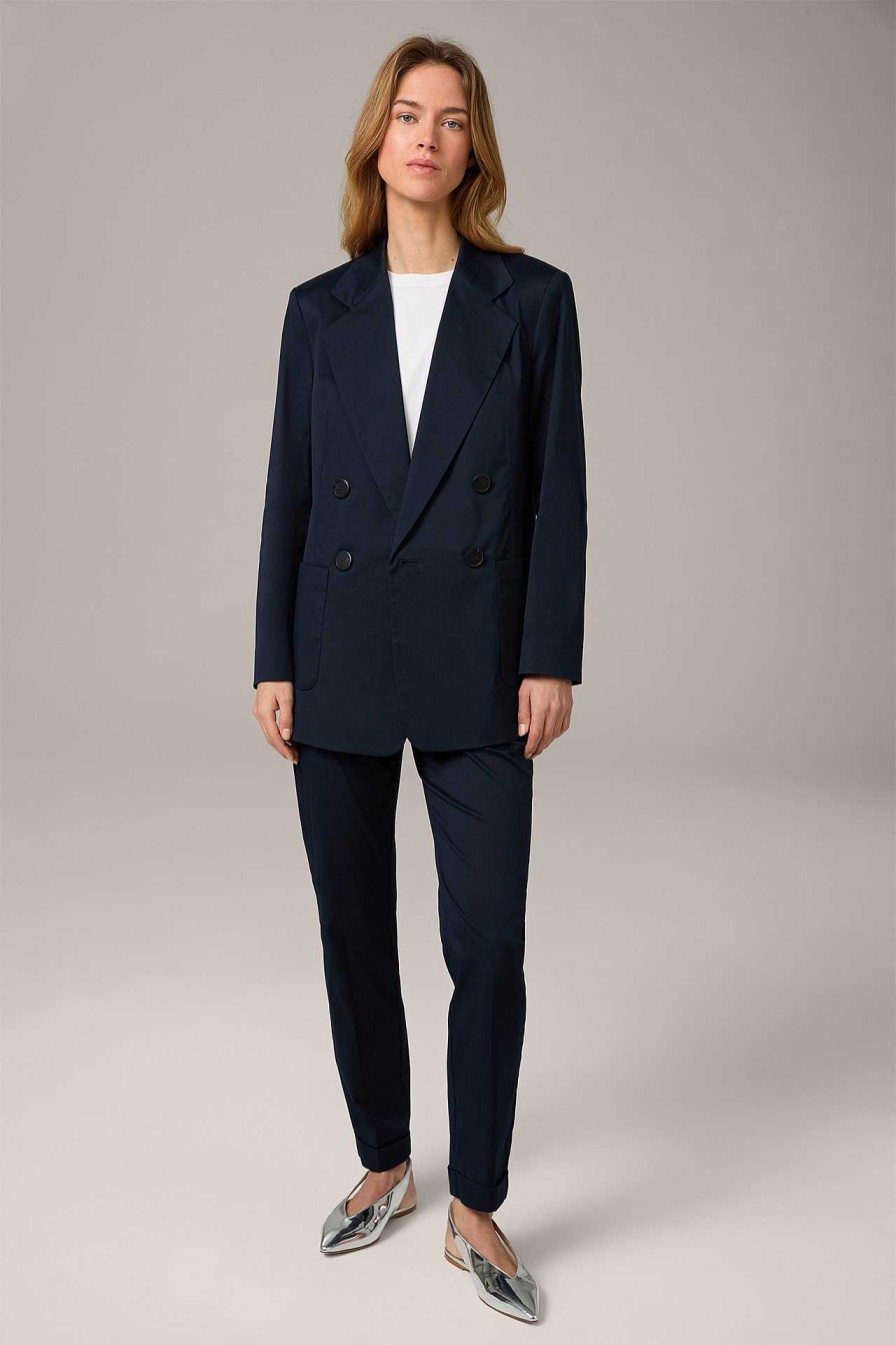 Windsor Baumwollstretch-Doppelreiher-Blazer In Navy Blazer