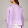 Windsor Seiden-Twill-Poncho In Gemustert Flieder Blusen & Tops