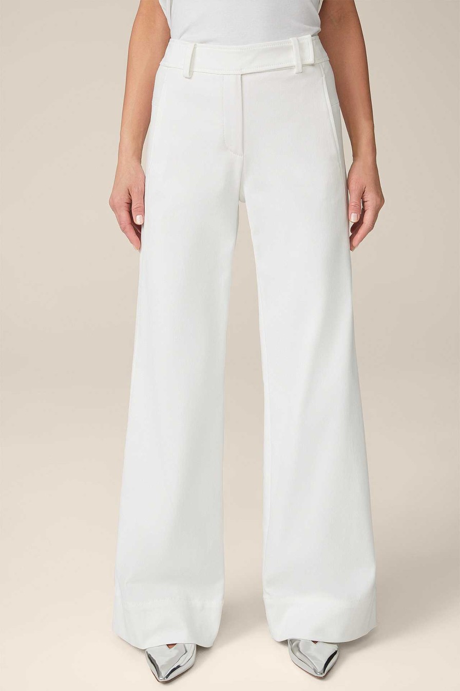 Windsor Gabardine-Palazzo-Hose In Ecru Hosen & Jeans