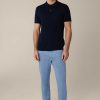 Windsor Schurwoll-Strick-Polo-Shirt Mit Seide Und Cashmere In Navy Strick