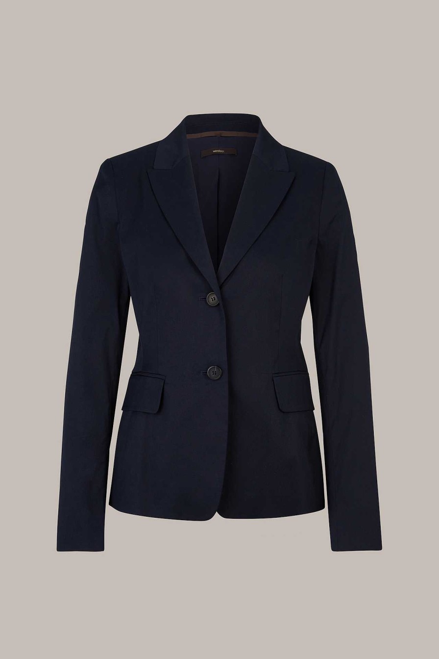 Windsor Baumwollstretch-Blazer In Navy Blazer