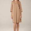 Windsor Cr Pe-Kleid In A-Linie In Camel Kleider & Overalls