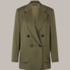 Windsor Cr Pe-Doppelreiher-Blazer In Oliv Blazer