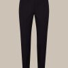 Windsor Baumwoll-Bi-Stretch-Chino Mit Umschlag In Schwarz Hosen & Jeans