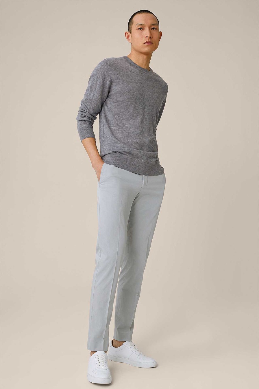 Windsor Strick-Pullover Nando Mit Seide Und Cashmere In Grau Meliert Strick