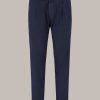 Windsor Leichte Sommer-Baumwoll-Chino Salvino Mit Bundfalte In Navy Hosen & Jeans