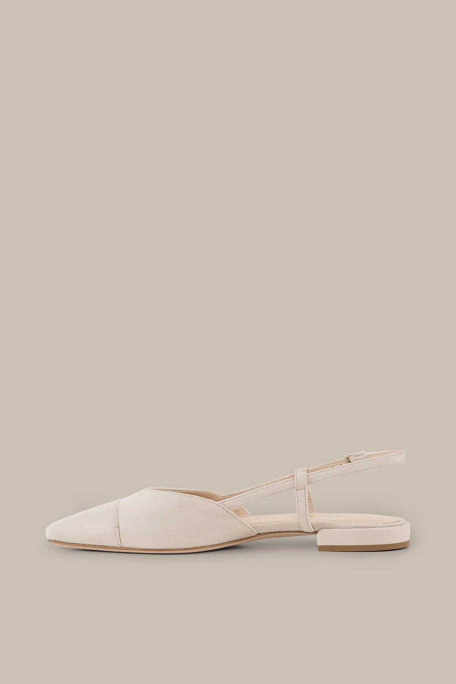 Windsor Slingback Aus Veloursleder By Un Tzer In Cr Me Schuhe