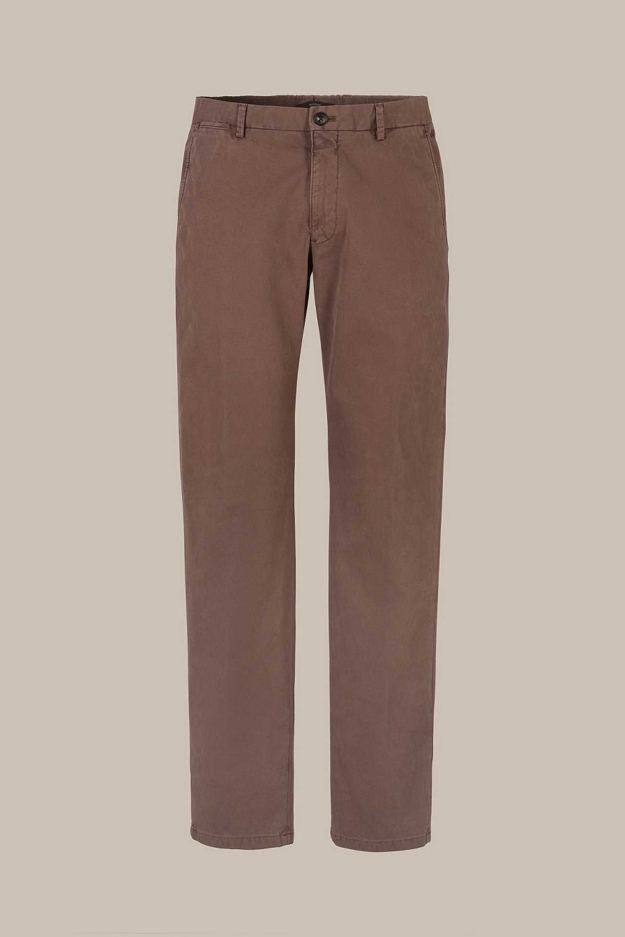 Windsor Baumwoll-Chino Cino Mit Struktur In Braun-Grau Hosen & Jeans