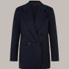 Windsor Baumwollstretch-Doppelreiher-Blazer In Navy Blazer