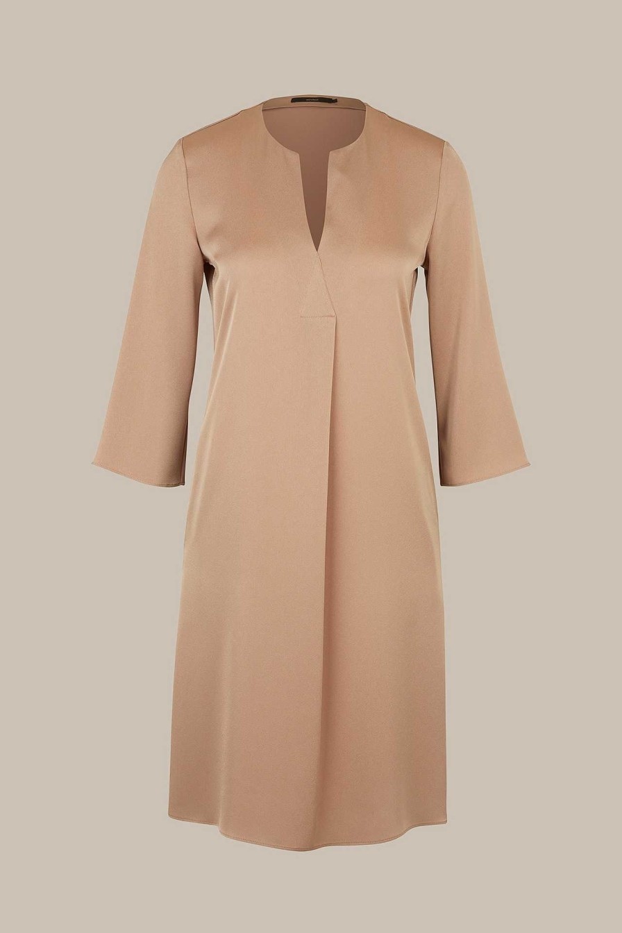 Windsor Cr Pe-Kleid In A-Linie In Camel Kleider & Overalls