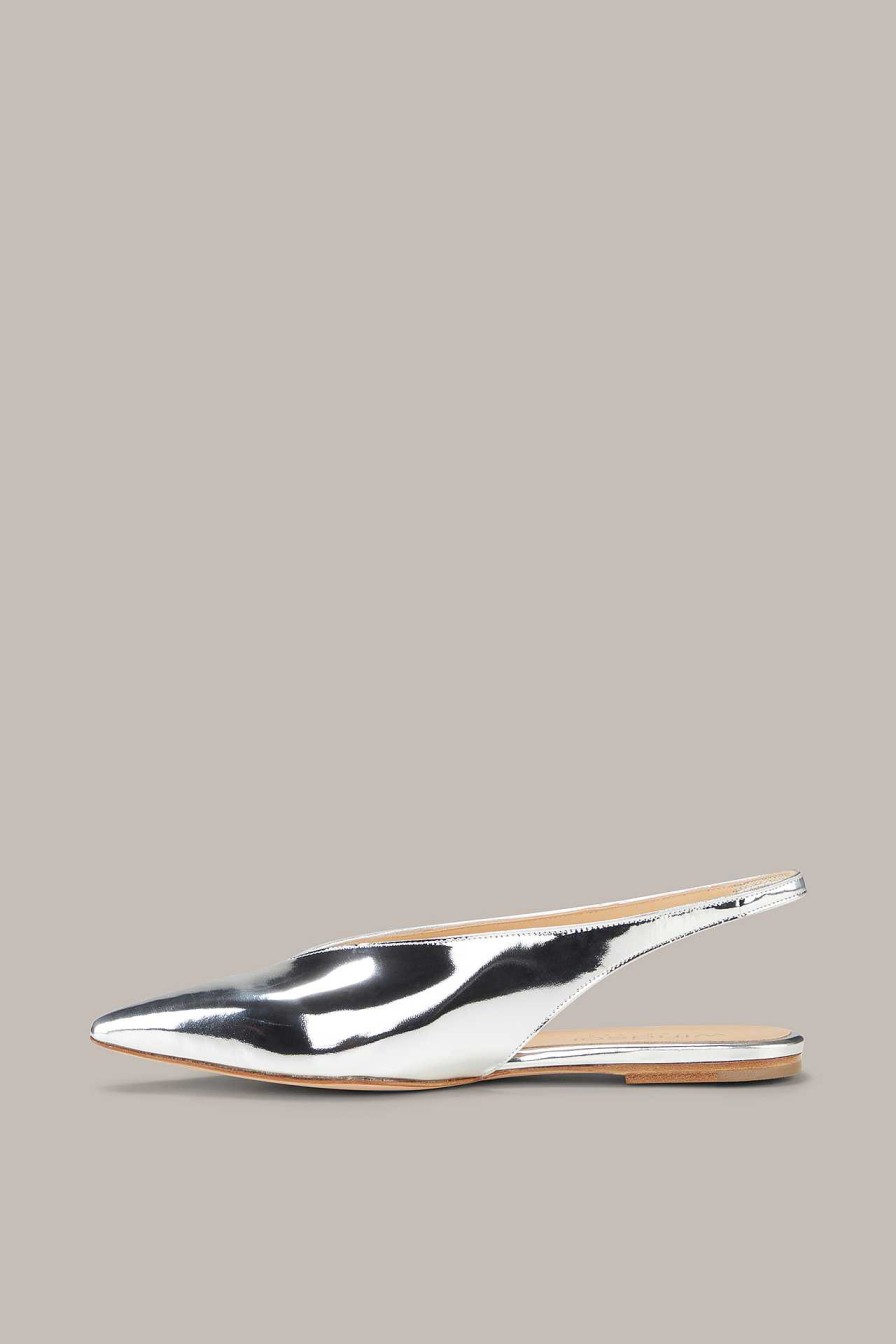 Windsor Slingback Aus Leder By Un Tzer In Silber Schuhe