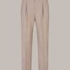 Windsor Leinenstretch-Bundfalten-Hose In Taupe Hosen & Jeans