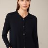 Windsor Merino-Strick-Cardigan In Navy Strick