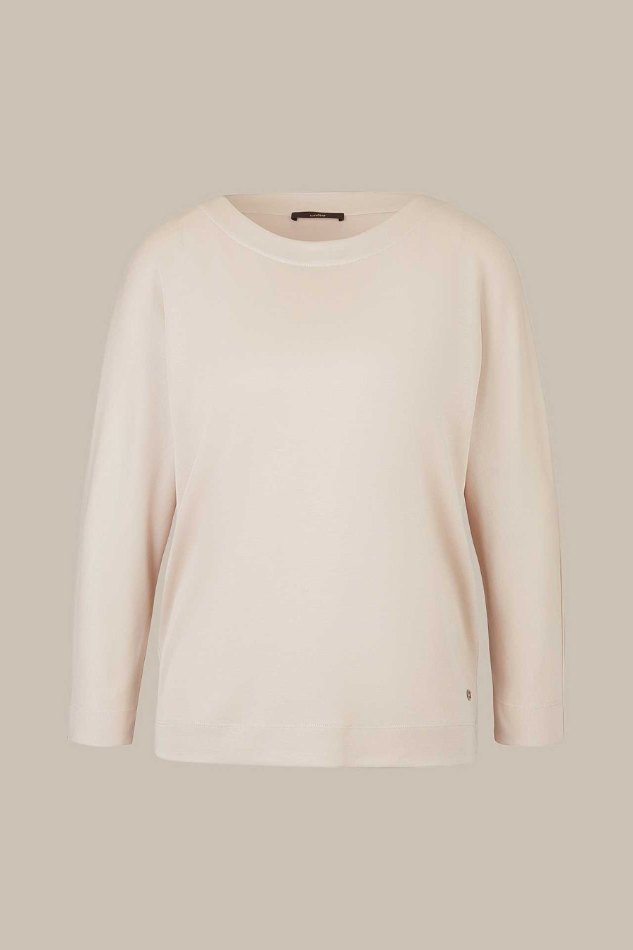 Windsor Jersey-Langarm-Shirt Aus Tencel In Hellbeige T-Shirts & Sweatshirts