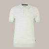 Windsor Baumwoll-Strick-Poloshirt Cashmino In Wollwei -Gr N Gestreift Wollweiss-Gr N Gestreift Strick