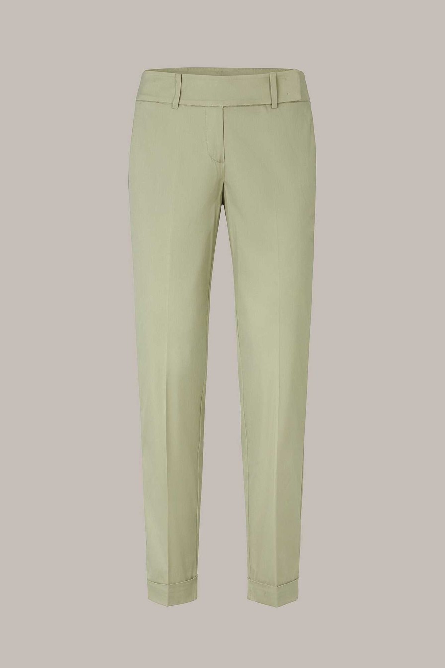 Windsor Baumwollstretch-Anzughose Mit Umschlag In Hellgr N Hosen & Jeans