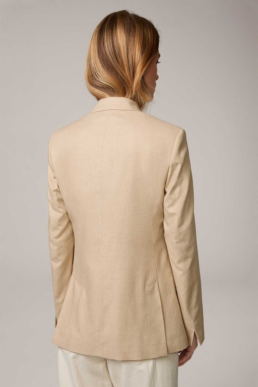 Windsor Seidenmix-Doppelreiher-Blazer Mit Cashmere In Beige Blazer