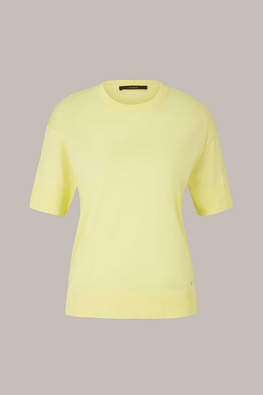 Windsor Tencel-Baumwoll T-Shirt In Gelb T-Shirts & Sweatshirts