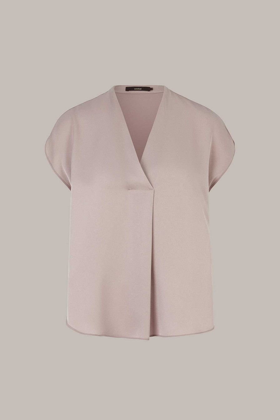 Windsor Cr Pe-Blusen-Top In Taupe Blusen & Tops