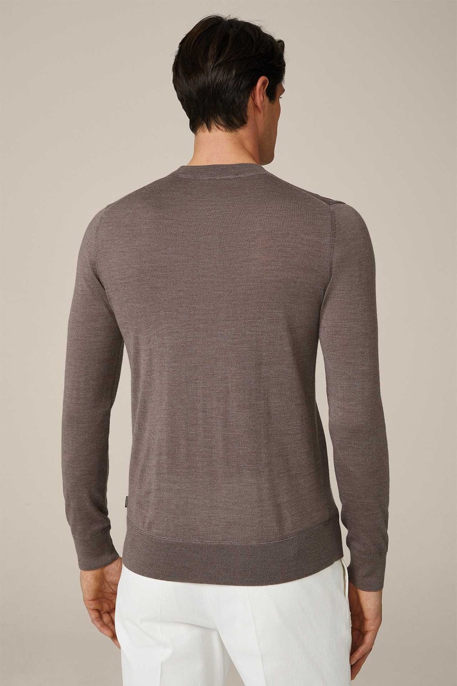 Windsor Strick-Pullover Nando Mit Seide Und Cashmere In Braun Strick