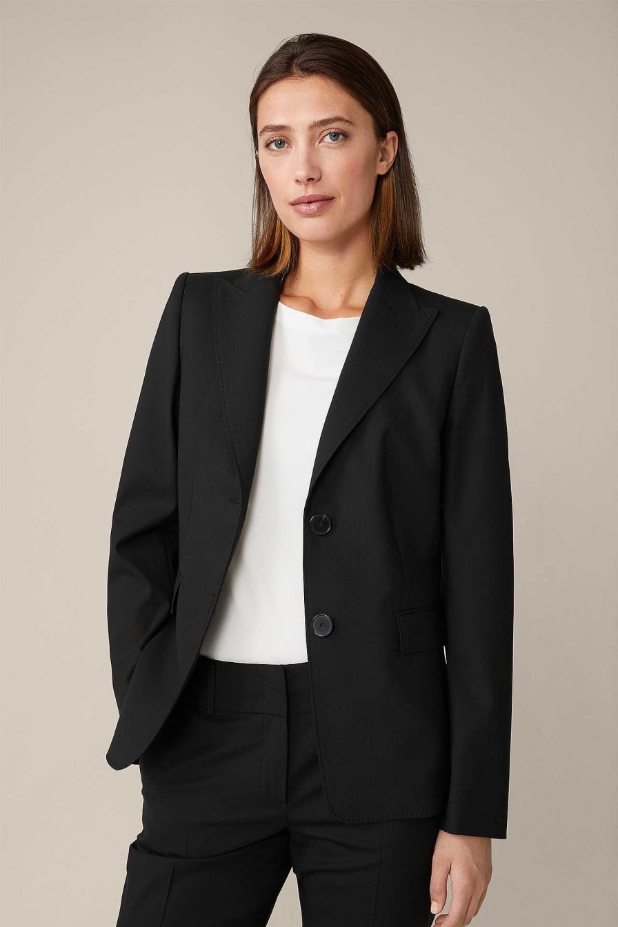 Windsor Schurwoll-Stretch-Blazer In Schwarz Blazer