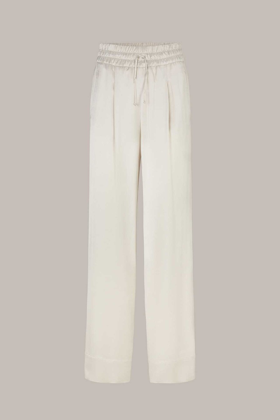 Windsor Satin-Marlene-Hose Im Jogger-Stil In Creme Hosen & Jeans