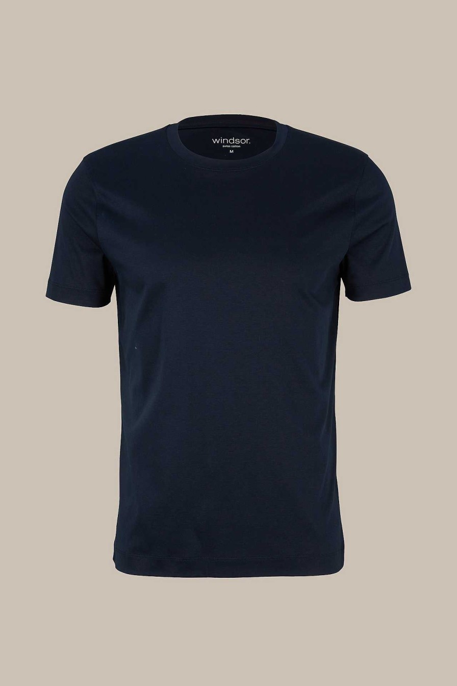 Windsor Baumwoll-T-Shirt Gabriello In Navy T-Shirts & Polos