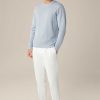 Windsor Baumwoll-Langarm-Shirt Frido In Blau-Grau T-Shirts & Polos